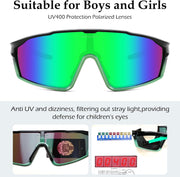 ÉÌƷͼƬ 26 | B0DFLMHFF6 | FEISEDY Kids Teens Baseball Polarized Sunglasses Lightweight TR90 Frame UV400 Sports Cycling Shades for Boys Girls B0186