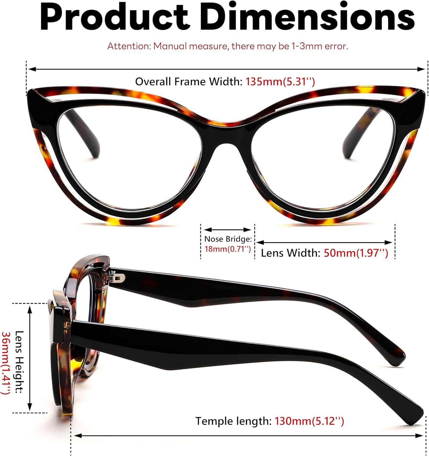 商品图片 26 | B0D56HXLGF | FEISEDY Blue Light Blocking Glasses Women Vintage Cat Eye Frame Anti Fatigue B0169