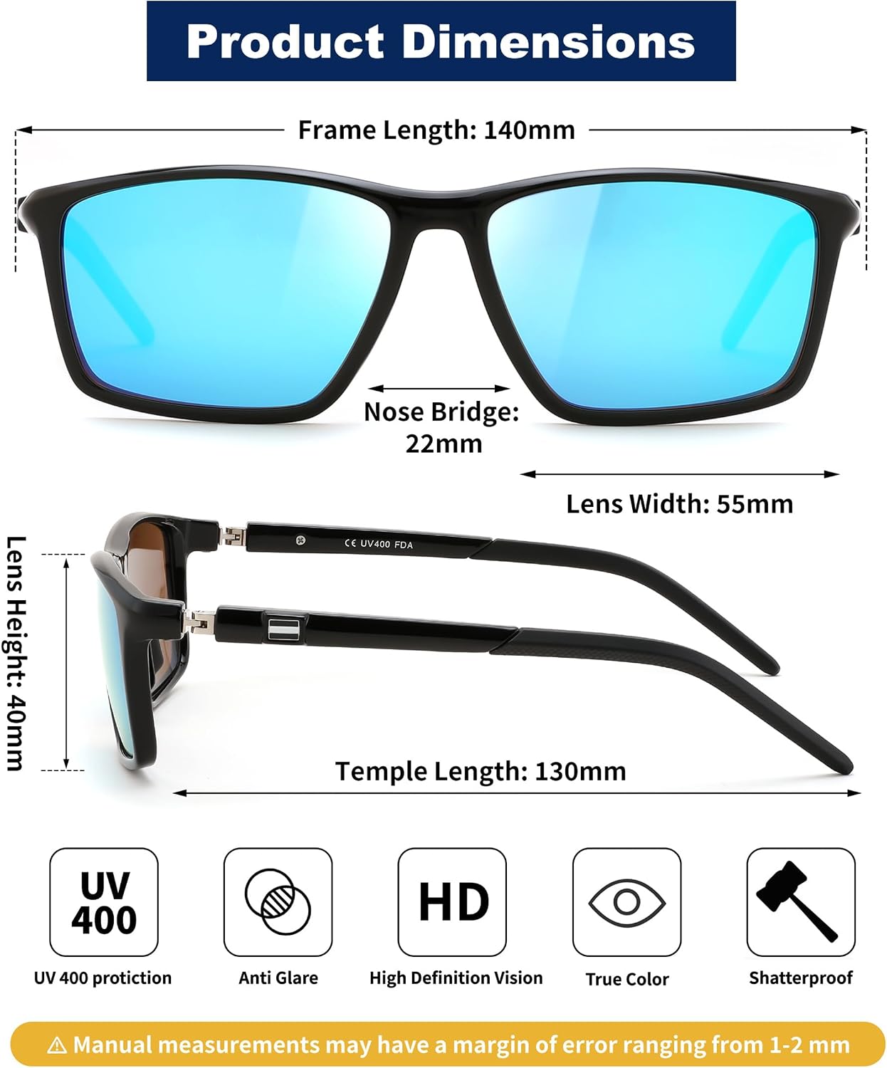 商品图片 20 | B0FG2HCVQL | FEISEDY Rectangle Sunglasses Women Men Trendy Classic Sunglasses Fashion Retro Vintage Square Frame Polarized UV400 B0288