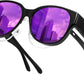 Black Frame & Purple Mirror Lens / 55 Millimeters | B0GLF83DKD | FEISEDY Fit Over Glasses Polarized Sunglasses, UV400 Protection for Driving & Outdoor Activities B0328