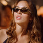 商品图片 35 | B0DMN6519L | FEISEDY Retro Oval Cat Eye Sunglasses for Women 90s Narrow Lightweight Shades Y2k Trendy Sunnies B0257