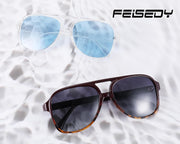 ÉÌƷͼƬ 153 | B0CB543WBD | FEISEDY Vintage Retro 70s Plastic Aviator Sunglasses Women Men Classic Large Squared Frame B2751