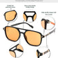商品图片 54 | B0H2V9BFS5 | FEISEDY Retro Polarized Aviator Square Sunglasses for Women Men UV400 B0357