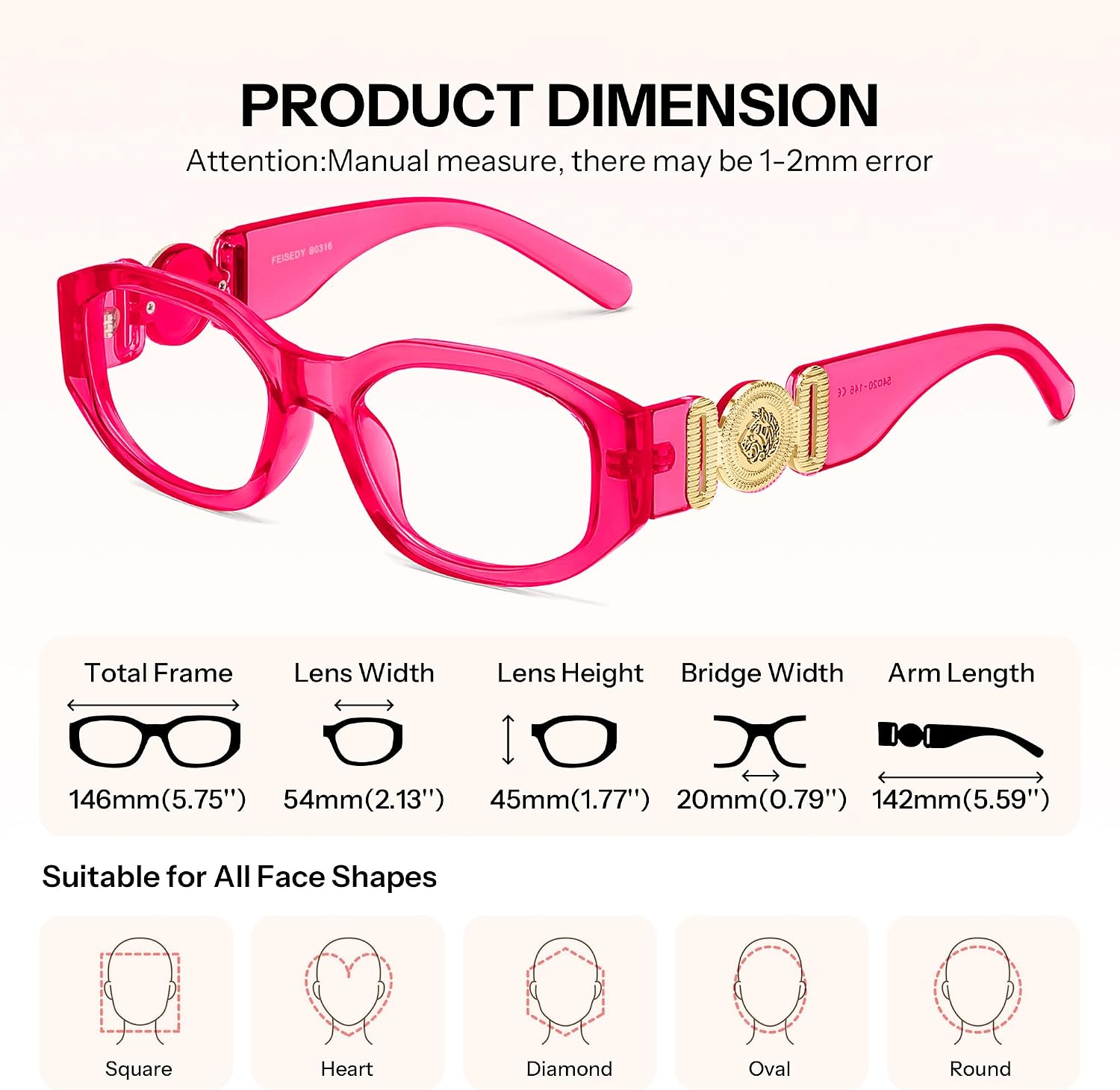 商品图片 28 | B0G34Q5S98 | FEISEDY Retro Trendy Narrow Blue Light Glasses for Women Men B0316 | Vintage 90s Small Square Eyeglasses,Blue Light Blocking