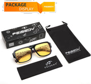 ÉÌƷͼƬ 11 | B0D3M21LQ4 | FEISEDY Square Sunglasses for Women Men Rectangle Classic Sunglasses Designer Thick Frame Shades Sun Glasses UV400 B0166