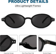ÉÌƷͼƬ 23 | B0GV61HCD9 | FEISEDY Retro Oval Sunglasses for Women Small 90s Y2K UV Protection B1584