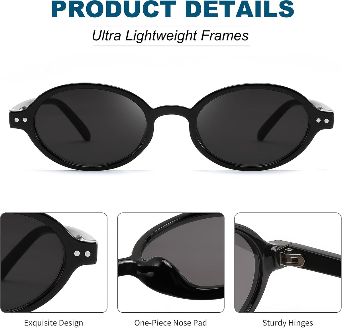 ÉÌƷͼƬ 23 | B0GV61HCD9 | FEISEDY Retro Oval Sunglasses for Women Small 90s Y2K UV Protection B1584