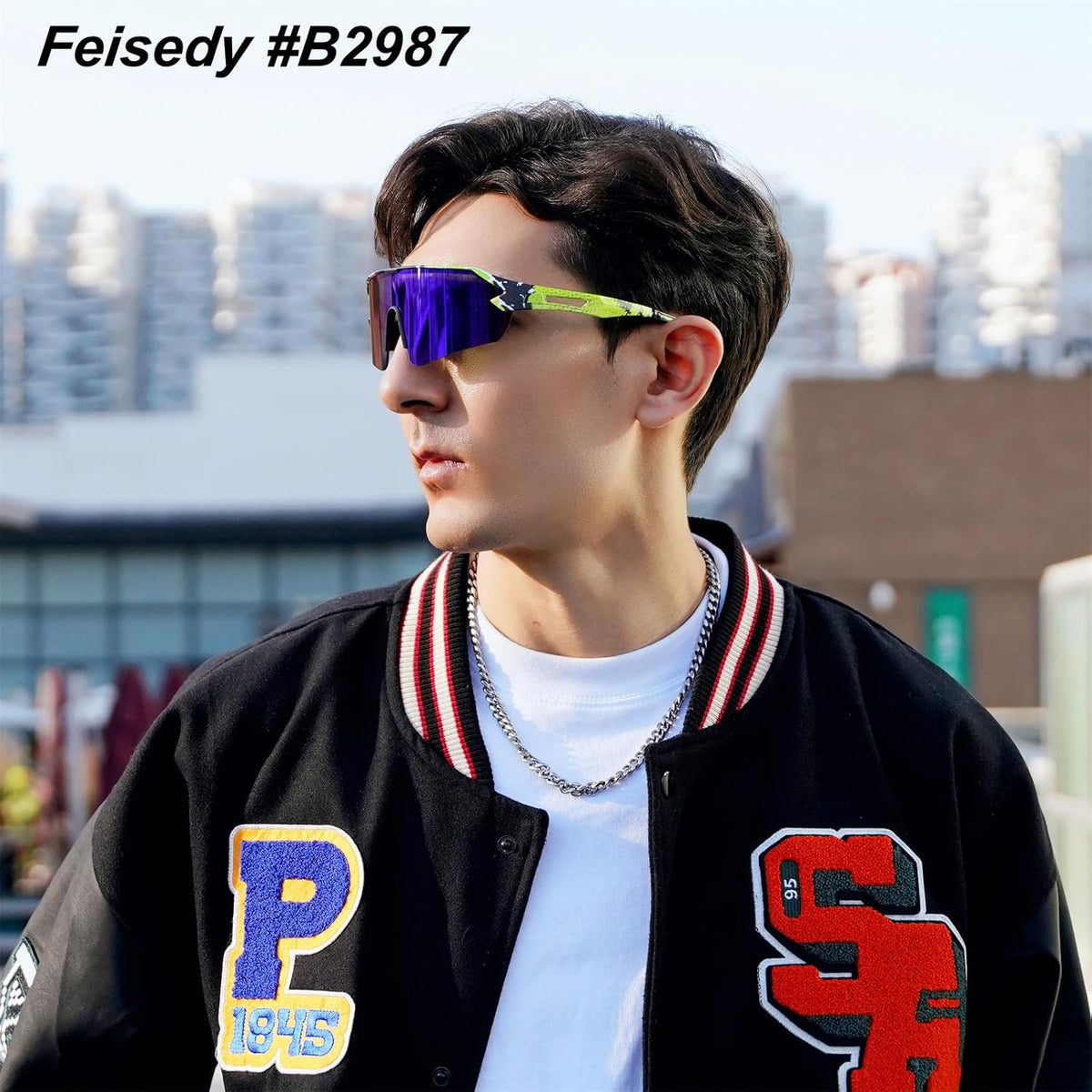 ÉÌƷͼƬ 17 | B0BQLPB8JV | FEISEDY Sports Sunglasses for Men and Women, UV400 Protection Outdoor Cycling Driving Fishing Glasses B2987