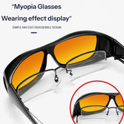 商品图片 9 | B0FPCJVNW5 | Fit Over Glasses Sunglasses for Women Men - Driving Glasses Day/Night Myopia Goggles Sunglasses Cover