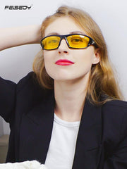 ÉÌƷͼƬ 60 | B09CT4VMCM | FEISEDY Classic Men Polarized Sports Sunglasses Night Driving Yellow Lenses Cycling Fishing Driving Glasses B2674