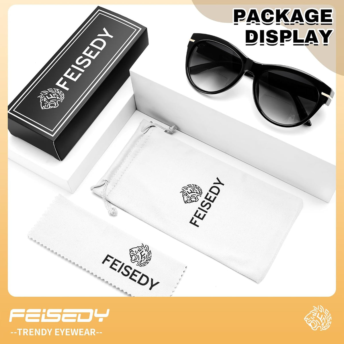 ÉÌƷͼƬ 6 | B0HDS914Y5 | FEISEDY Bifocal Sunglasses Reader Women Stylish Cat Eye Sun Readers B0392
