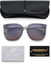 ÉÌƷͼƬ 15 | B0BB2BM9KF | FEISEDY Sunglasses Womens, Oversized Retro Square Polarized Sunglasses, Trendy Shades UV400 B2901