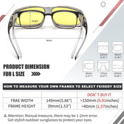 ÉÌƷͼƬ 85 | B089YRDYMP | FEISEDY Polarized Fit Over Glasses Sunglasses Men Women Wrap Around B2593