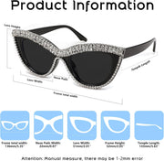 ÉÌƷͼƬ 54 | B0BZ7YMM4F | FEISEDY Oversized Women Cat Eye Rhinestone Sunglasses Costume Party B2360