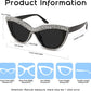 商品图片 54 | B0BZ7YMM4F | FEISEDY Oversized Women Cat Eye Rhinestone Sunglasses Costume Party B2360