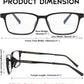 商品图片 7 | B0C76TH7N3 | FEISEDY Lightweight TR90 Flexible Titanium B Rectangle Reading Glasses Anti-Blue Light Eyeglass B0018