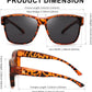 商品图片 11 | B0GQH1CMTJ | FEISEDY Fit Over Glasses Polarized Sunglasses Oversized Square UV400 B0250