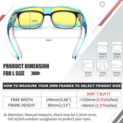 ÉÌƷͼƬ 80 | B089YRDYMP | FEISEDY Polarized Fit Over Glasses Sunglasses Men Women Wrap Around B2593
