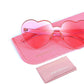 商品图片 45 | B07BLKHDRH | FEISEDY Thick Heart Sunglasses Rimless Heart Shaped Sun Glasses Women Fashion Love Glasses B2419