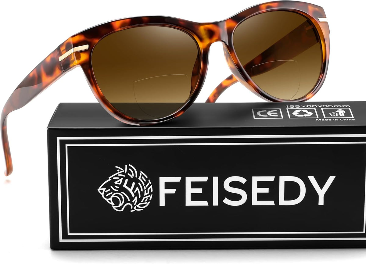 ÉÌƷͼƬ 18 | B0HDS914Y5 | FEISEDY Bifocal Sunglasses Reader Women Stylish Cat Eye Sun Readers B0392