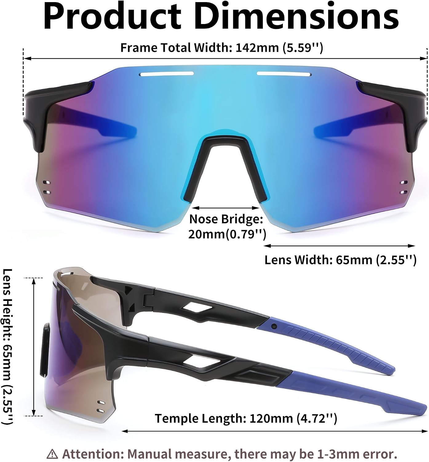 商品图片 6 | B0DB5PJ1BJ | FEISEDY Cycling Glasses Sports Sunglasses for Men Women, Youth Kids Baseball Softball Running Sunglasses B0223