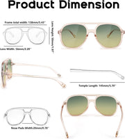 ÉÌƷͼƬ 13 | B0C27PGFFJ | FEISEDY Retro Aviator Sunglasses Women Men Classic Square Shades Trendy Sun Glasses UV400 Protection B2394
