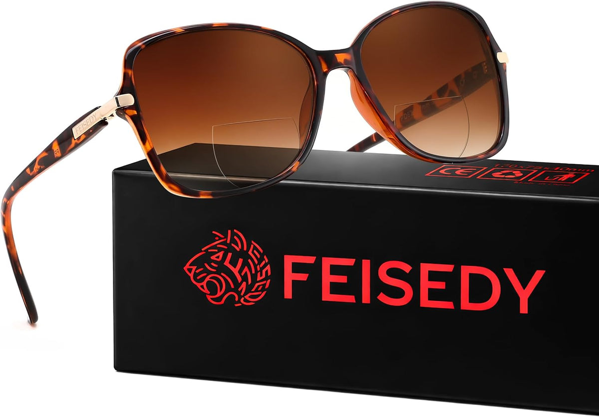商品图片 32 | B0GT132JWH | FEISEDY Women Bifocal Sunglasses Reader UV400 Protection B0351 | Butterfly Sun Reader, Fashion Outdoor Reading Glasses