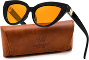 FEISEDY Cat eye Sunglasses Polarized and Retro Stylish for Women Men B0428