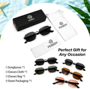 ÉÌƷͼƬ 28 | B0GY42ZV46 | FEISEDY Women and Men UV400 Protection Sunglasses, Polygon Square Metal Frame Retro Stylish Shades B0452