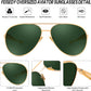 商品图片 11 | B0FKML2SSC | FEISEDY Oversized Aviator Sunglasses Women Men - Retro Gold Metal Chunky Frame, UV400 for Driving & Daily Wear B0311