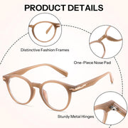 ÉÌƷͼƬ 19 | B0HC6D93TL | FEISEDY Stylish Round Blue Light Blocking Glasses for Women Men B0469