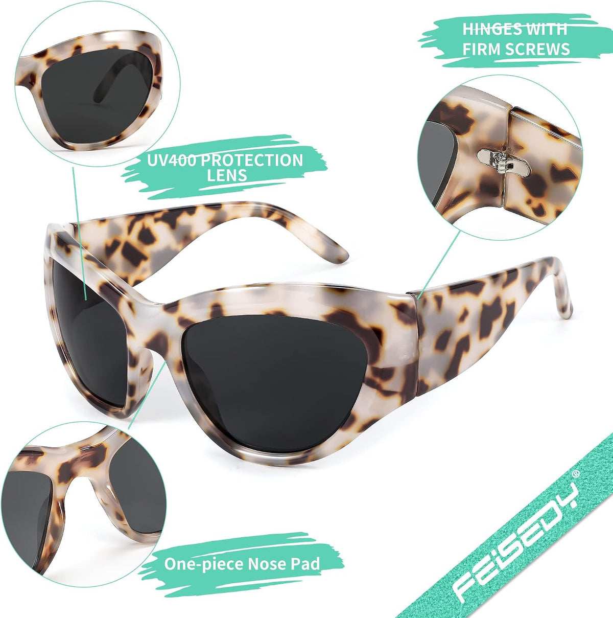 ÉÌƷͼƬ 21 | B0BQBWYZF6 | FEISEDY Trendy Y2k Sunglasses Women Men Oversized Shield Sunglasses Fashion Wrap Around Futuristic Glasses B2359