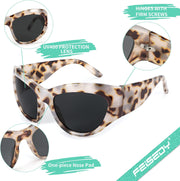 ÉÌƷͼƬ 21 | B0BQBWYZF6 | FEISEDY Trendy Y2k Sunglasses Women Men Oversized Shield Sunglasses Fashion Wrap Around Futuristic Glasses B2359