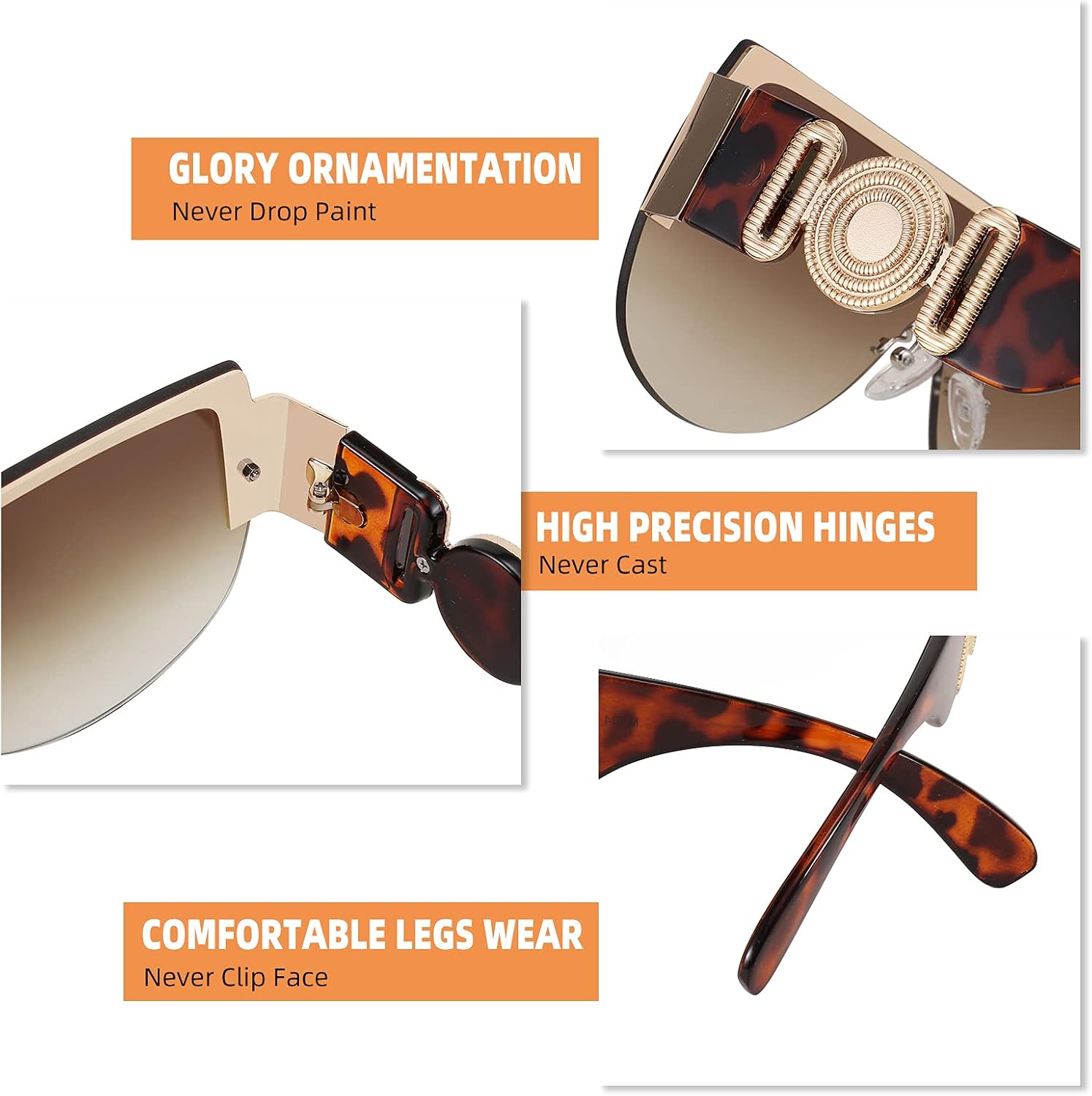 商品图片 11 | B095WNLFX1 | FEISEDY Fashion Oversized Sunglasses Women Trendy Designer One Piece Stylish UV400 Protection B2748