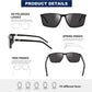 商品图片 5 | B0FG2HCVQL | FEISEDY Rectangle Sunglasses Women Men Trendy Classic Sunglasses Fashion Retro Vintage Square Frame Polarized UV400 B0288