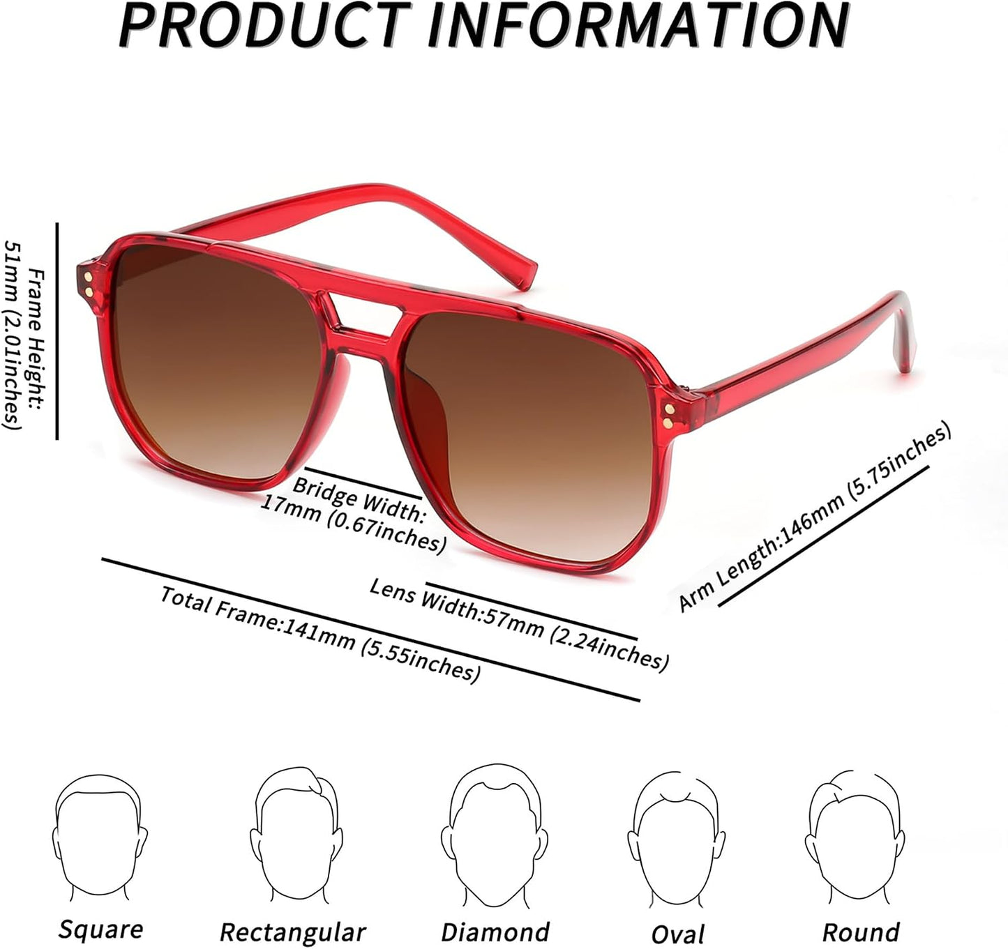 商品图片 87 | B09J8999GR | FEISEDY Retro Square Aviator Sunglasses Women Men 70s Vintage Trendy Plastic Frame Sun Glasses B2835