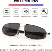 ÉÌƷͼƬ 4 | B0D22TVRVN | FEISEDY Vintage Sunglasses Men Polarized, Aviator Metal Frame Lightweight, Driving Fishing Running B0057