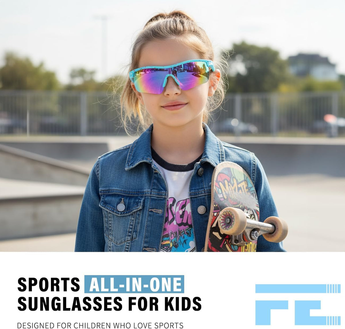ÉÌƷͼƬ 103 | B07JZ18KMZ | FEISEDY Kids Polarized Sports Sunglasses, TR90 UV400 Baseball Cycling