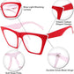 商品图片 4 | B08VNQPH3Y | FEISEDY Square Cat Eye Reading Glasses Blue Light Blocking Women Fashion Cateye Reader Anti Glare Digital Eyestrain B2604