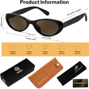 ÉÌƷͼƬ 7 | B0H6WC71MZ | FEISEDY Retro Oval Polarized Sunglasses for Women Cat Eye TR90 Shades B0460