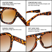 ÉÌƷͼƬ 77 | B09KV1MSHN | FEISEDY Aviator Sunglasses For Women Men Square Chunky Trendy Eyewear B2846