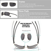 ÉÌƷͼƬ 6 | B0D22TVRVN | FEISEDY Vintage Sunglasses Men Polarized, Aviator Metal Frame Lightweight, Driving Fishing Running B0057