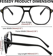 ÉÌƷͼƬ 14 | B0C6ZZXZ3F | FEISEDY Blue Light Glasses for Women Men Oversized Pilot Lightweight B2866