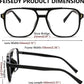 商品图片 14 | B0C6ZZXZ3F | FEISEDY Blue Light Glasses for Women Men Oversized Pilot Lightweight B2866