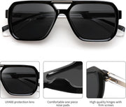 ÉÌƷͼƬ 11 | B0GLG5HZ1L | FEISEDY Retro Square Aviator Sunglasses for Men Women B0390