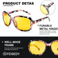 商品图片 5 | B081YY5RM3 | FEISEDY Classic Womens Night Glasses Driving Anti Glare Wrap Around Yellow Sunglasses B2548