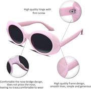 ÉÌƷͼƬ 93 | B074H8KFSZ | FEISEDY Sunglasses White Oval Clout Goggles for Women Men Retro Round Trendy Rimmed Clueless Costume Frame B2253