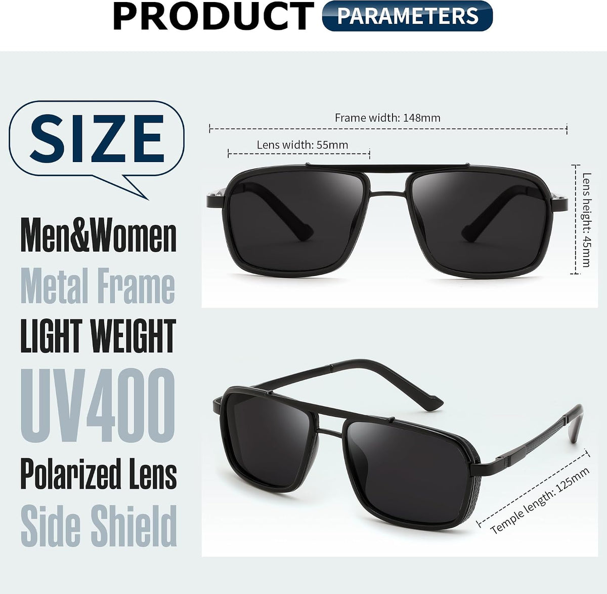 ÉÌƷͼƬ 28 | B0FDKZNCG9 | FEISEDY Retro Aviator Polarized Sunglasses For Women Men 70s Trendy B0292