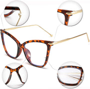 ÉÌƷͼƬ 20 | B085VSD2L3 | FEISEDY Oversized Cat Eye Glasses Frame Blue Light Blocking Eyewear for Women B2589