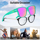 商品图片 22 | B0GQH1CMTJ | FEISEDY Fit Over Glasses Polarized Sunglasses Oversized Square UV400 B0250